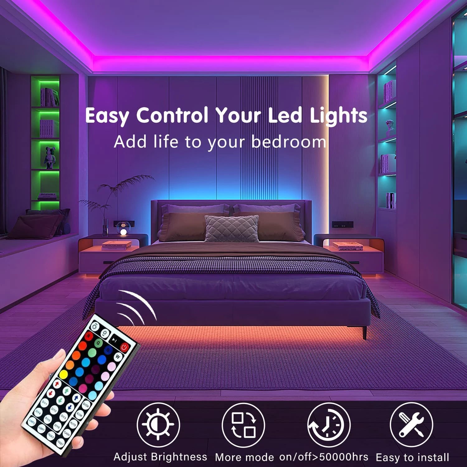 Vibrant LED Strip Lights with Remote