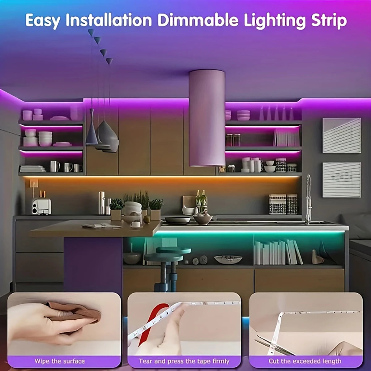 Vibrant LED Strip Lights with Remote