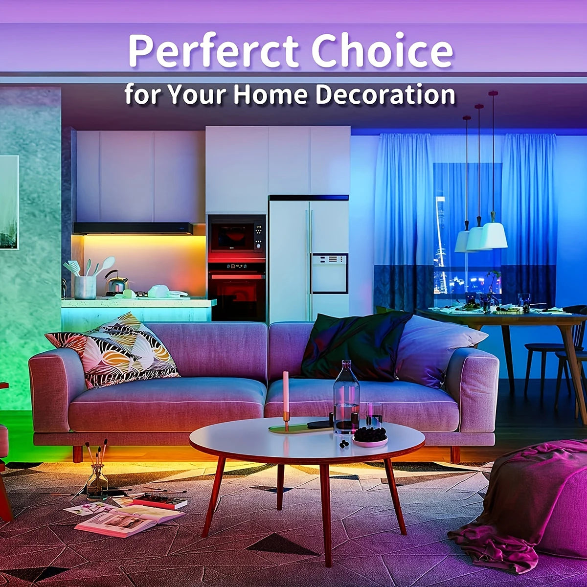 Vibrant LED Strip Lights with Remote